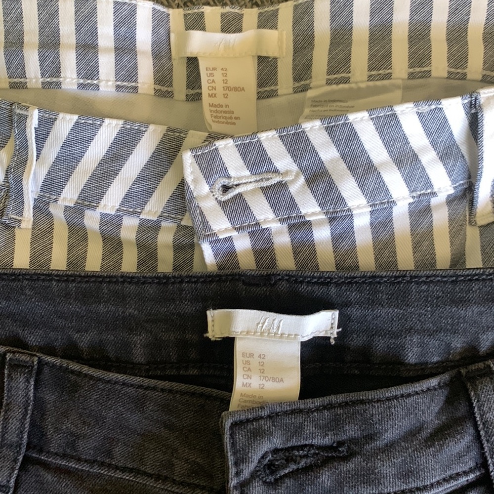 Two pair H&M size 12 shorts. - Picture 2 of 7